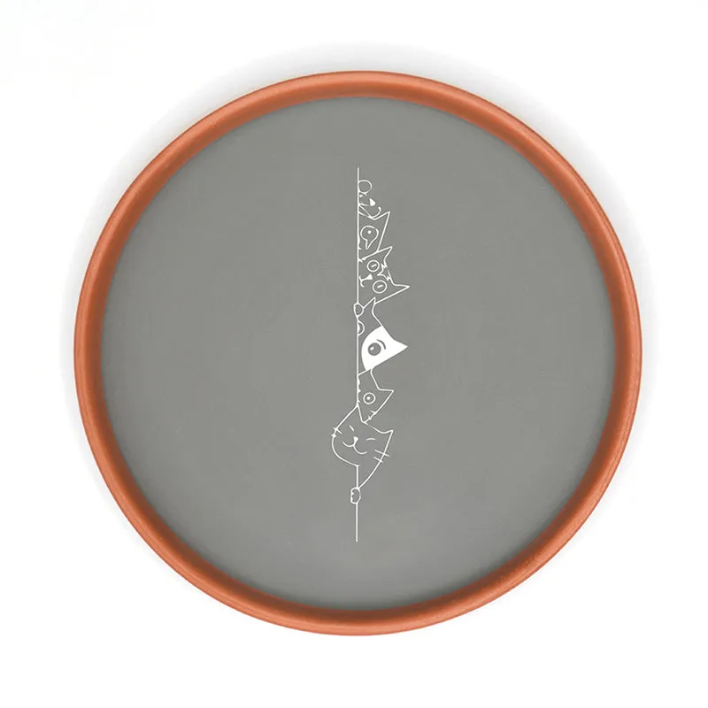 Peek-a-meow Terracotta Wall Plate media 4