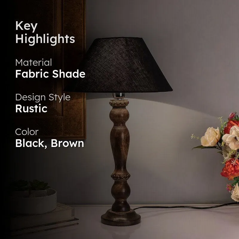 Radical Artistry Fabric Table Lamp - Black,Brown media 2