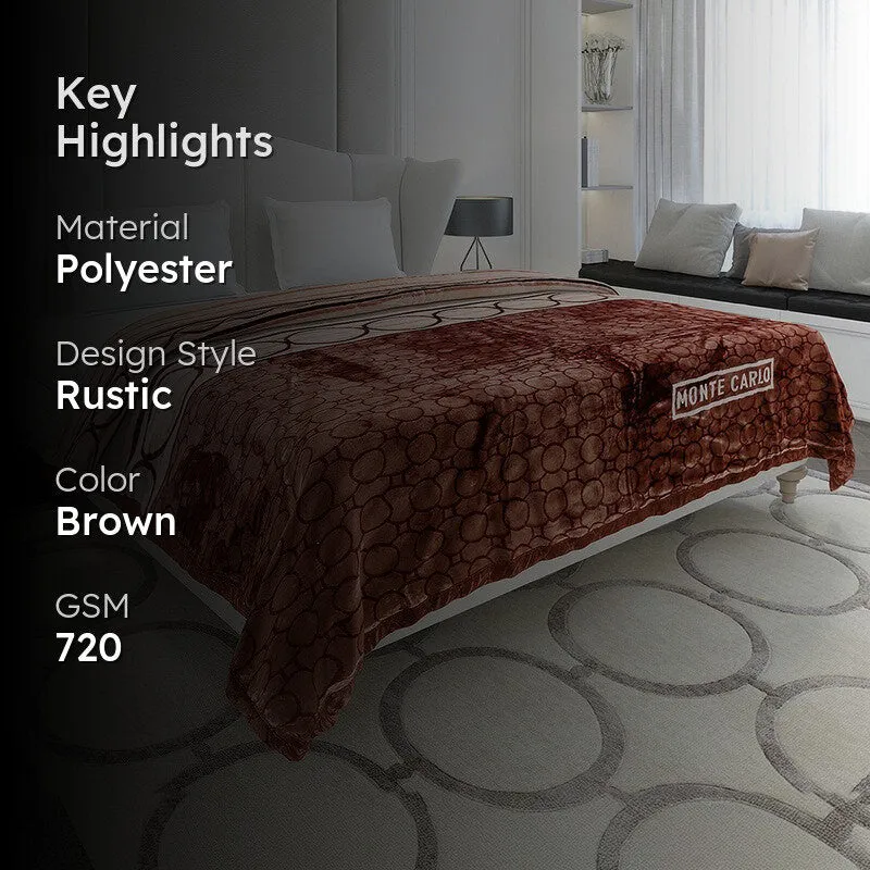 Monte Carlo Cocoa Swirl Blanket - 720 GSM media 2