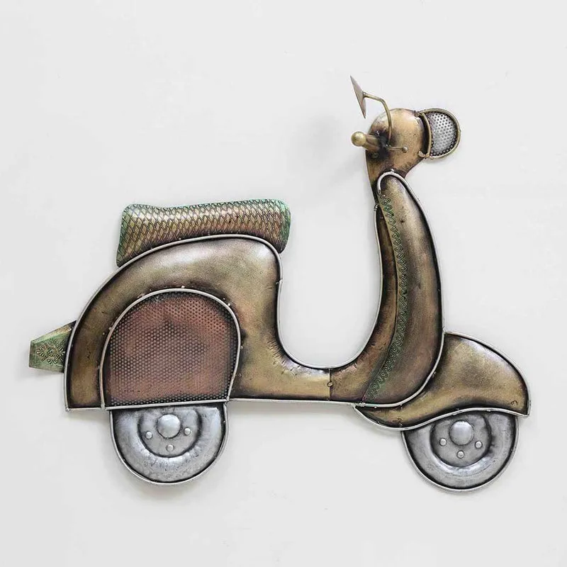 Vintage Scooter Iron Wall Accent - Copper media 3