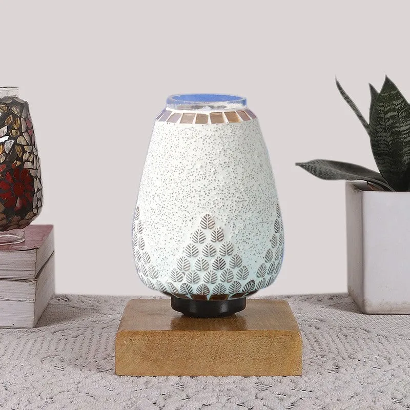Glimano Glass Table Lamp With Wooden Base media 4
