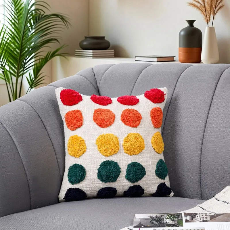 Vibgyor Dots Tufted Cushion Cover Set - Set Of Two media 4