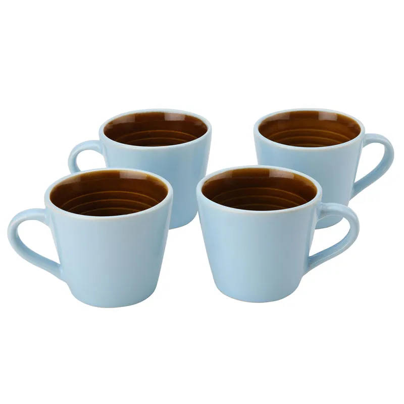 Karvaa Ceramic Tea Cup (175 mL Each)/Arctic Blue)- Set of Four media 3