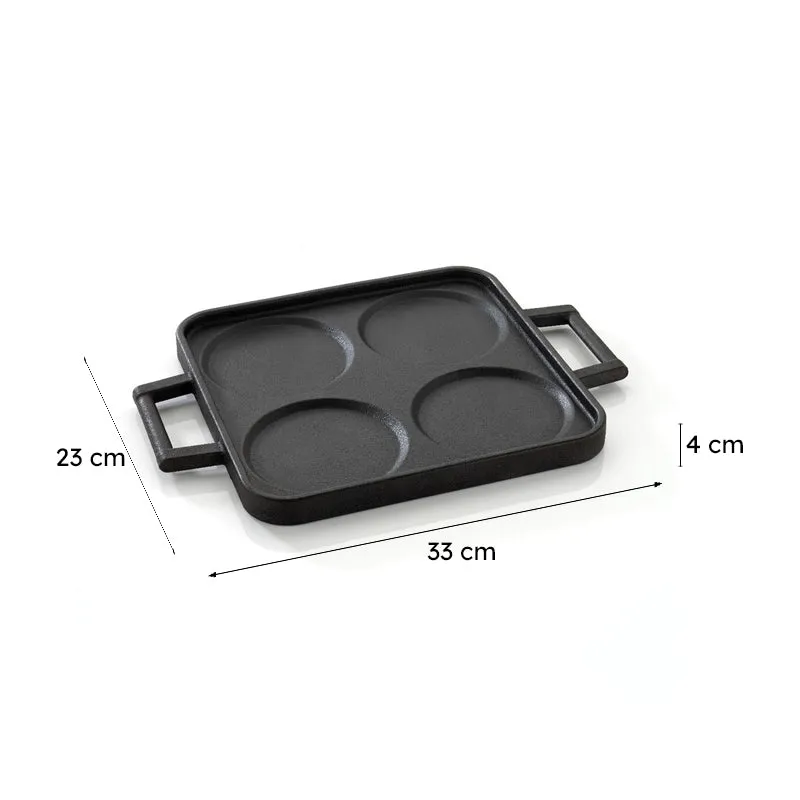 Snack Nest Cast Iron Non-Stick Paniyaram & Appam Pan - Black media 13
