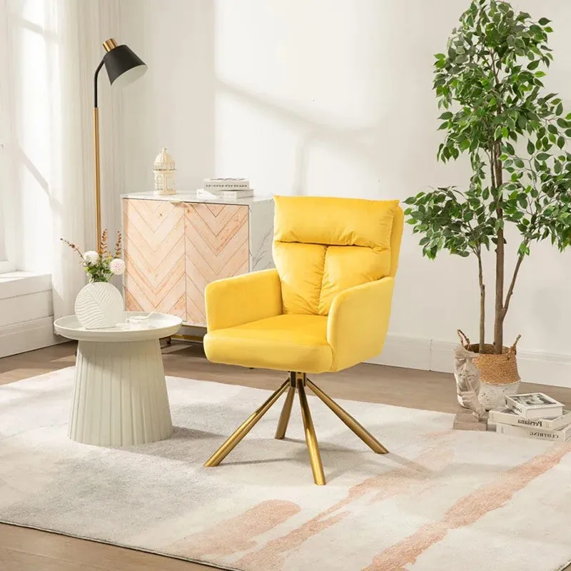 Arvella Neem Wood Accent Chair - Yellow media 3