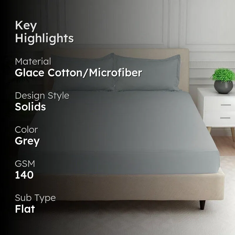 Cloud Drift Microfiber Bedsheet (Grey) - 140 GSM media 2