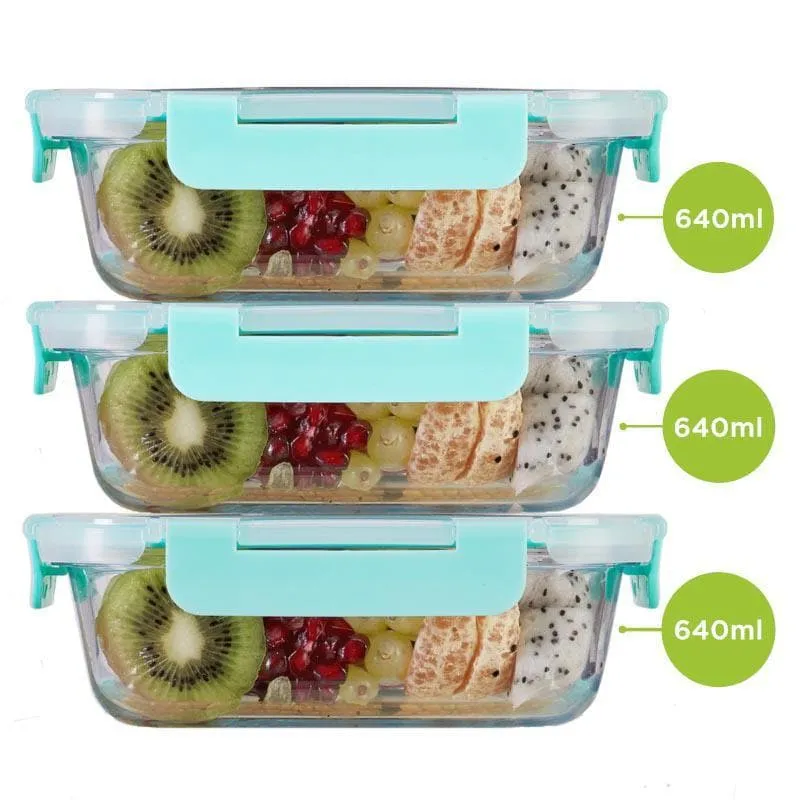 Crusade Rectangle Glass Container - 640 ML media 4