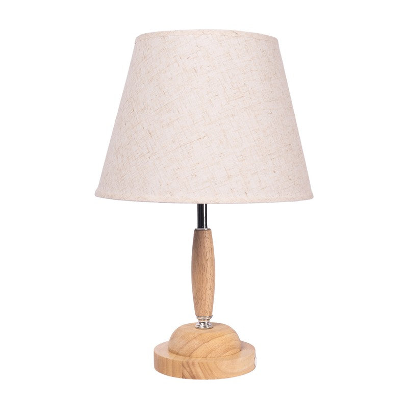 AarviDecor Branson Decorative Wooden Table Lamp - White media 4