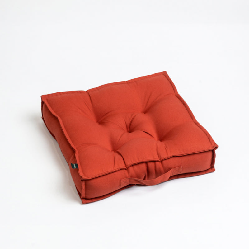 Tara Floor Cushion (Terracotta Brown) - Set Of Two media 5