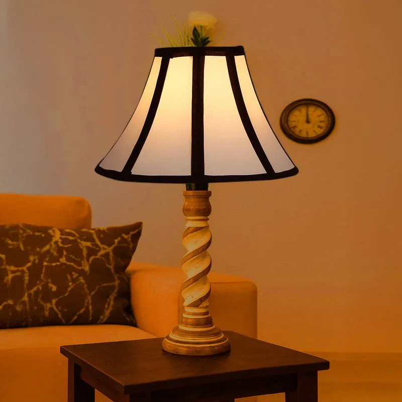 Modera Airo Wooden Table Lamp - White media 1