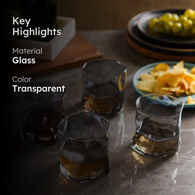 TidalFlow Double-Bottomed Whiskey Glasses (250 ML) - Set Of Four media 2