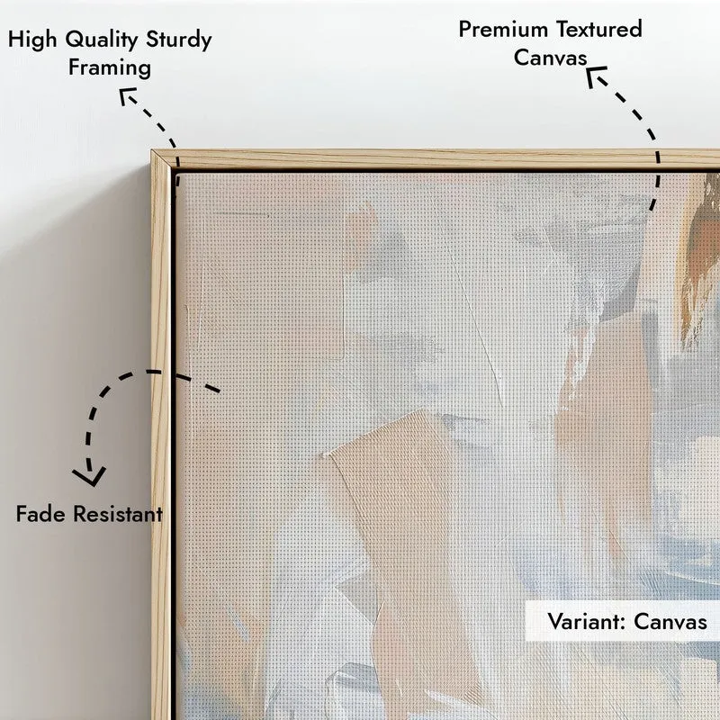 Ultramarine Flux Framed Canvas Archival Canvas Wall Painting - Natural Brown Frame media 5