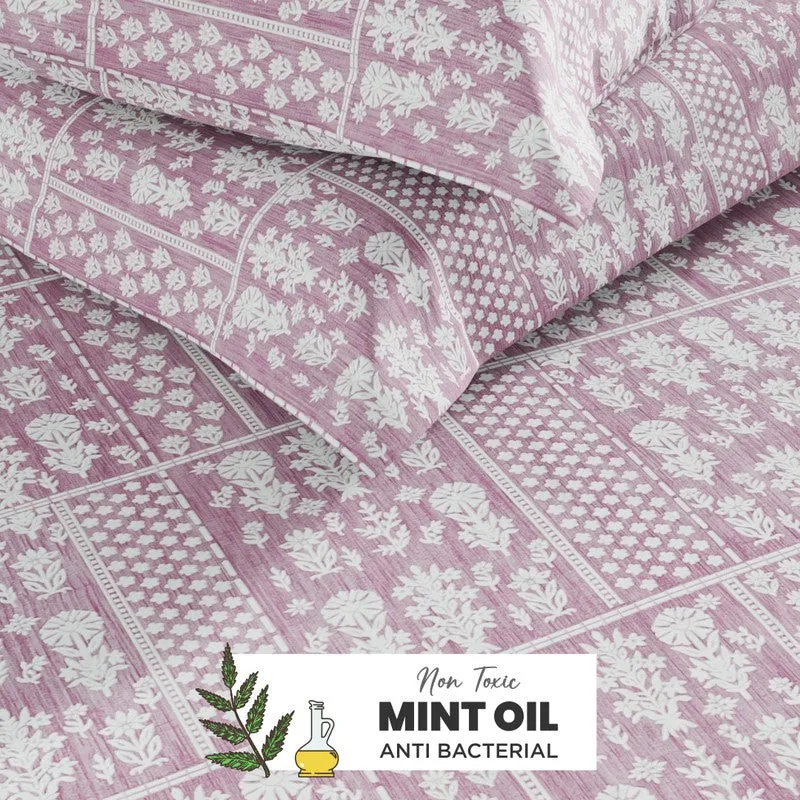 Ulven Cotton Bedsheet (Purple) - 144 TC media 6