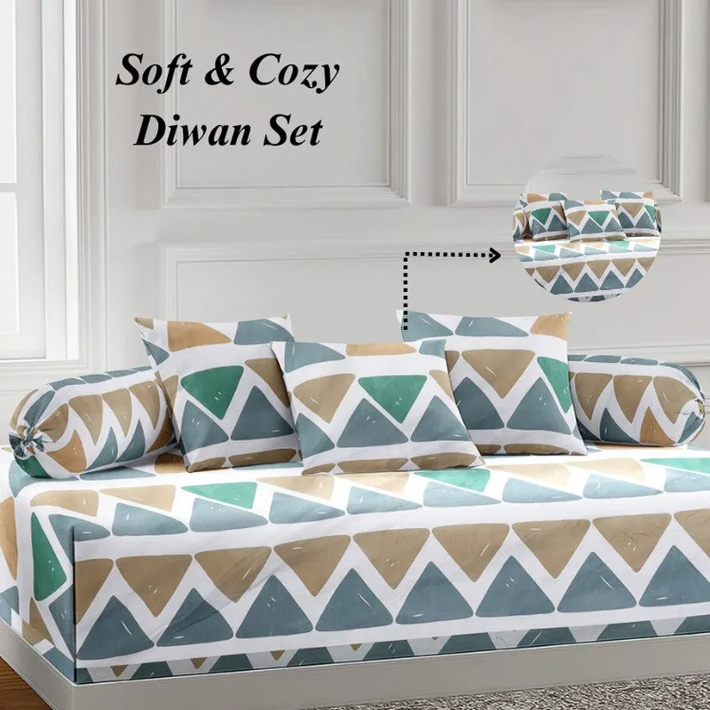 Patterna Printed Diwan Set - Six Piece Set media 5