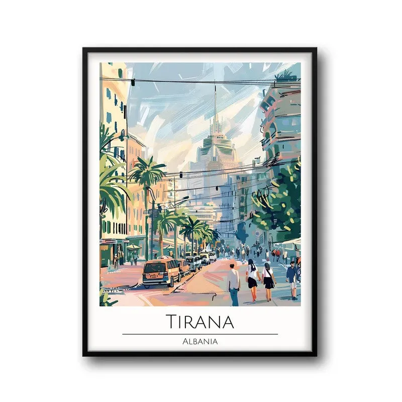 Vintage Tirana Framed Canvas Wall Painting media 5