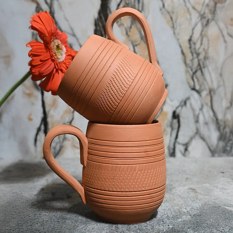 Srishti Terracotta Coffee Mug (250 mL Each) - Set of Two media 3