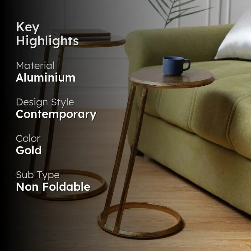 Milto Accent Table (Gold) - Set Of Two media 2