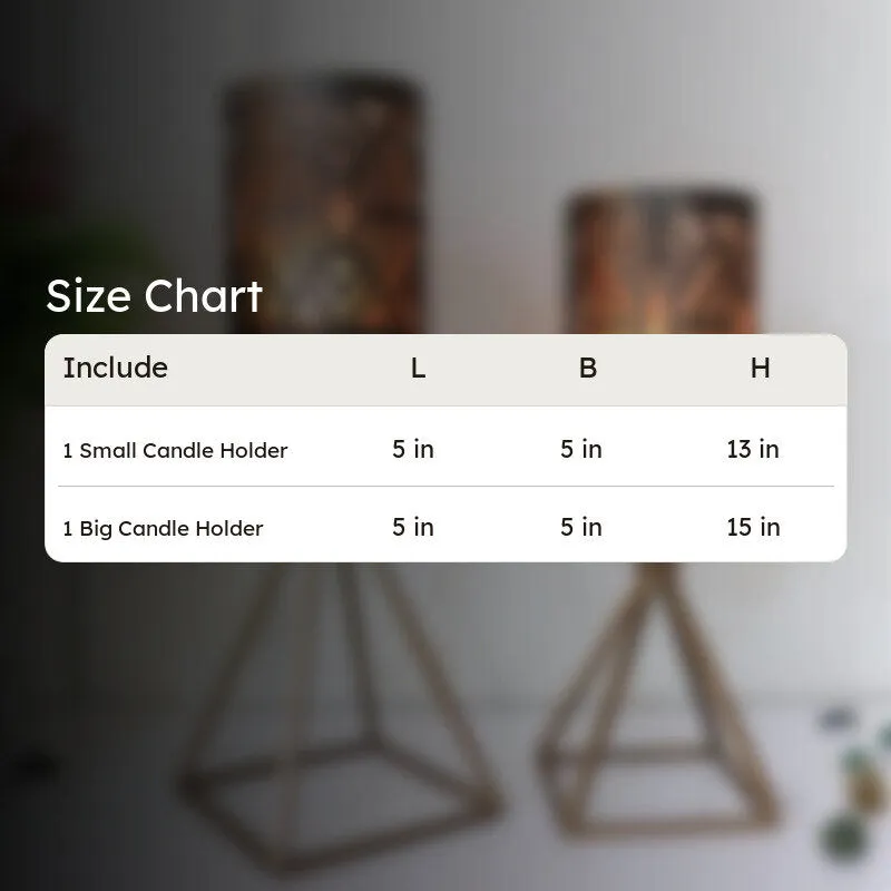 Stima Geometric Candle Holde (Black) - Set Of Two media 4
