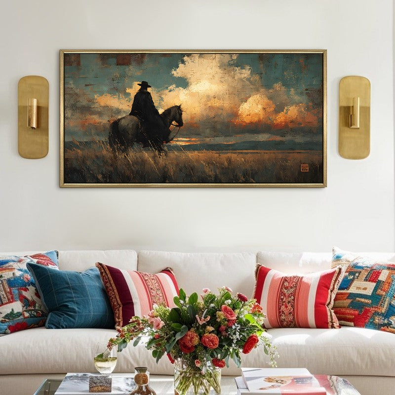 Borderland Canvas Wall Painting With Frame