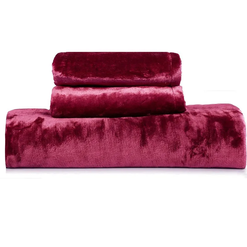 Casselle Velvet Bedsheet (Maroon) - 300 GSM media 10