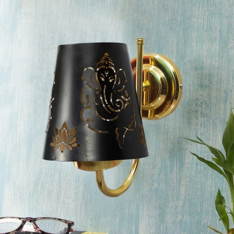 Galora Ganesha Empire Metal Wall Lamp media 3