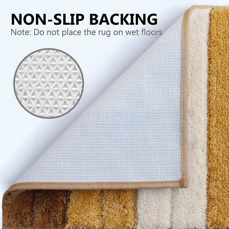 Line Luxe Bath Mat - Brown, Yellow media 5
