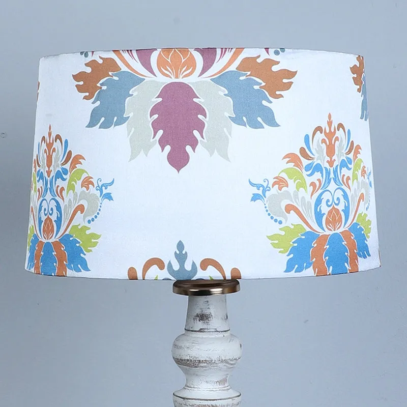 Nordlys Totem Printed Mango Wood Floor Lamp - White media 4