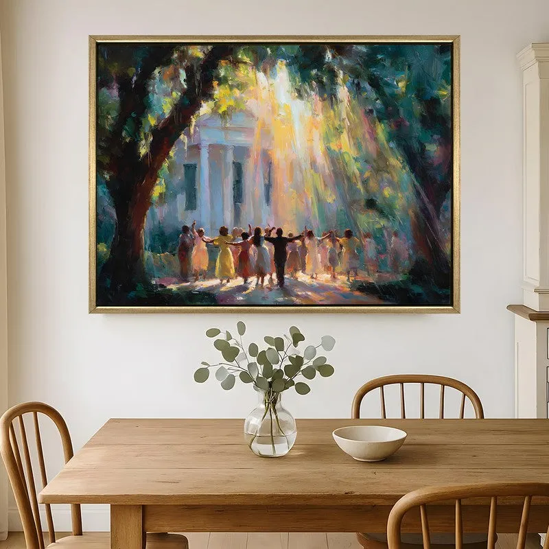 Sunbeam Harmony Canvas Wall Painting With Frame media 1