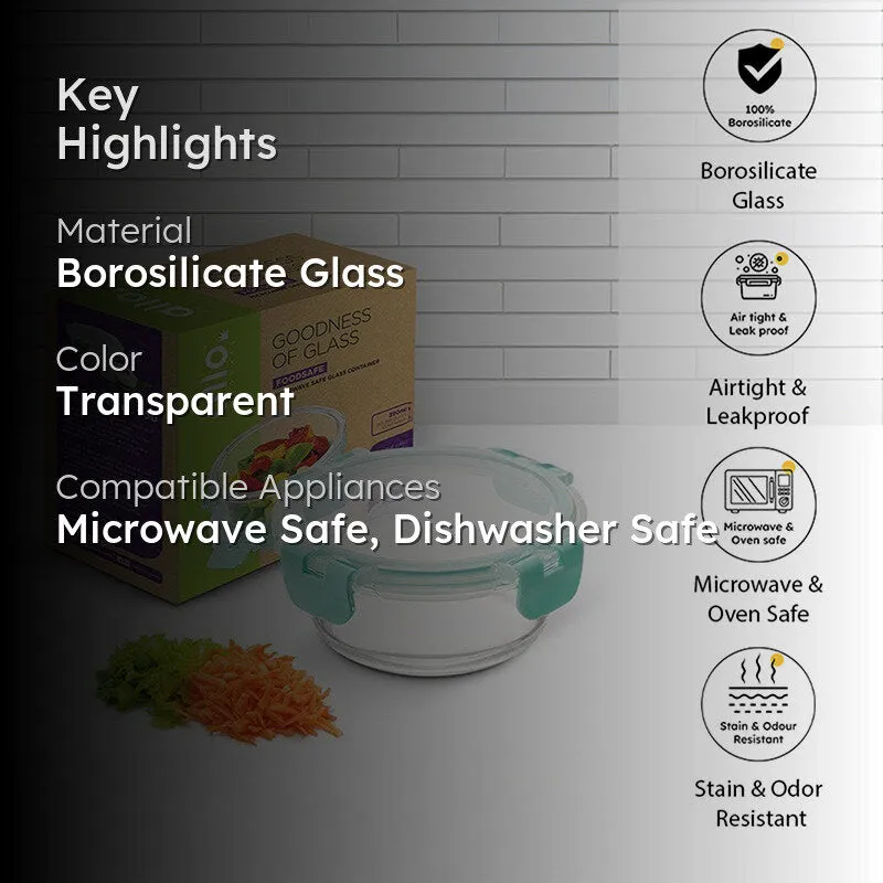 Crusade Round Glass Container - 390 ML media 2
