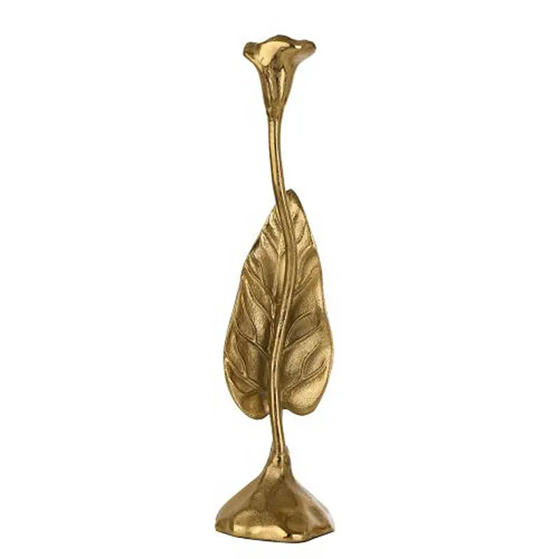 Joles Leaf Candle Holder (Gold) - Large media 3