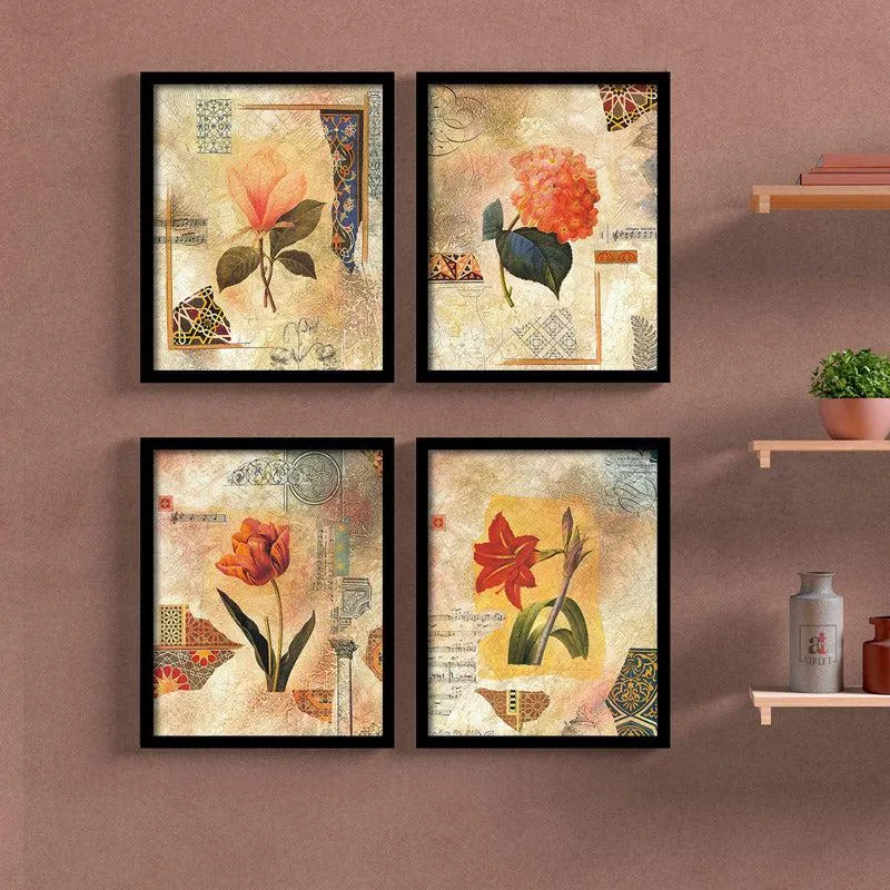 Pastel Fleur Wall Art - Set of Four media 1