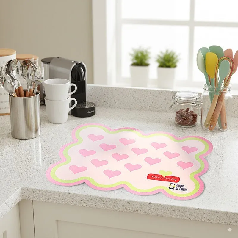 Comfy Cook Pad Dish Drying Mat - Pink media 1