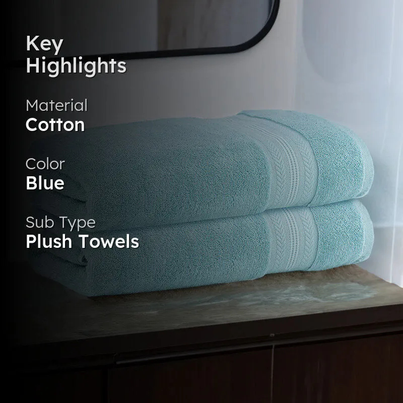 Reign Bath Towel (Blue) - Set Of Two media 2