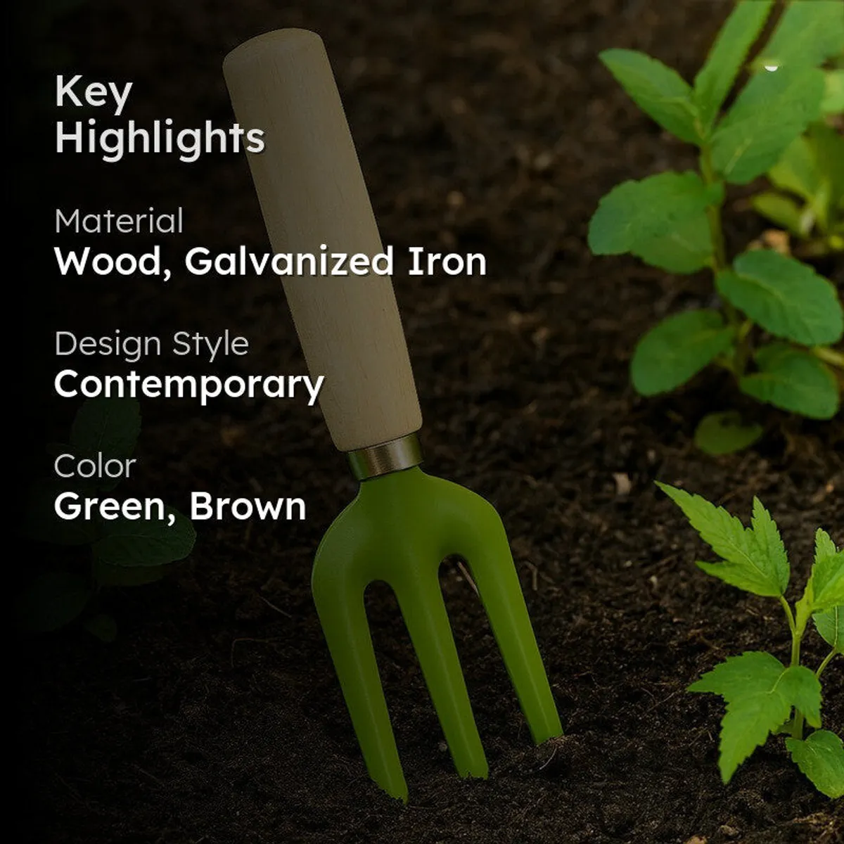 Gardenix Iron Planting Scoop - Green - 2