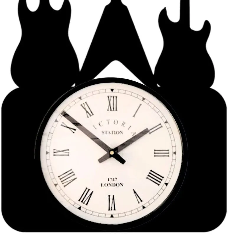 Melodytune Steel Analog Wall Clock - Black media 5