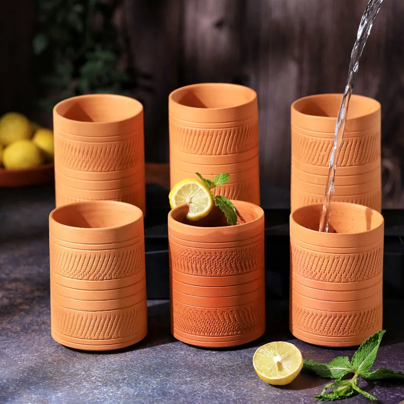 Mitti Terracotta Glass (350 mL) - Set Of Six media 3