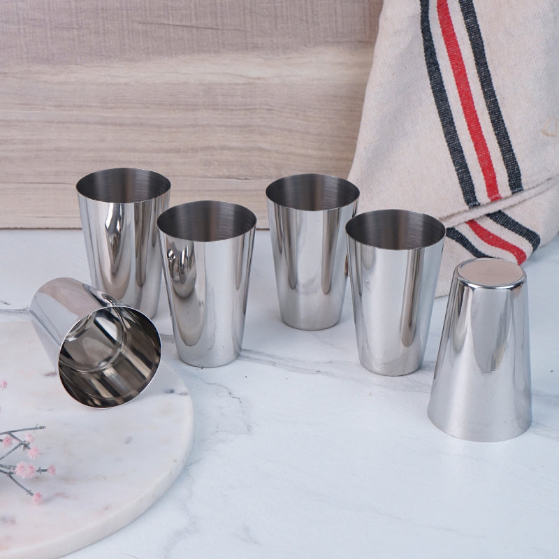 Hiko Stainless Steel Tumbler (350 ML) - Set Of Six media 4