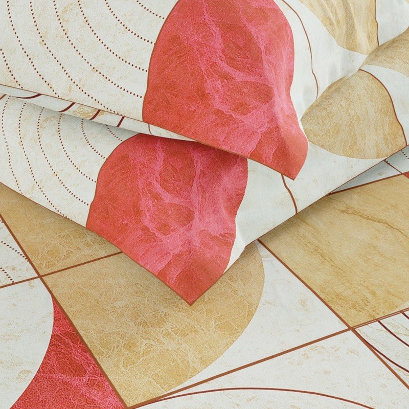 Cylor Cotton Bedsheet (Brown,Red) - 144 TC media 6
