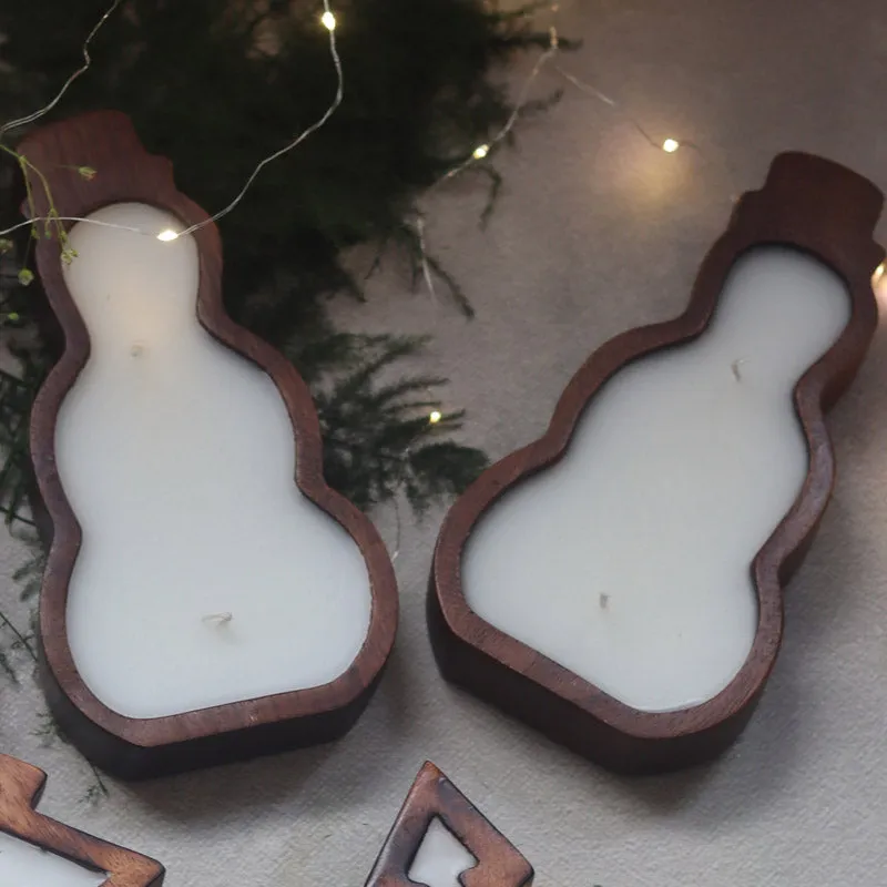 Finora Christmas Tree & Snowman Soy Wax Candle - Set Of Two media 3