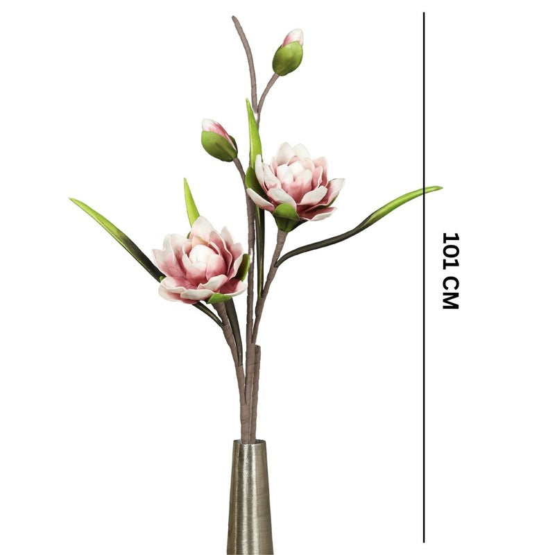 Blossomcharm Artificial Magnolia Foam Flower Stick - Pink media 7