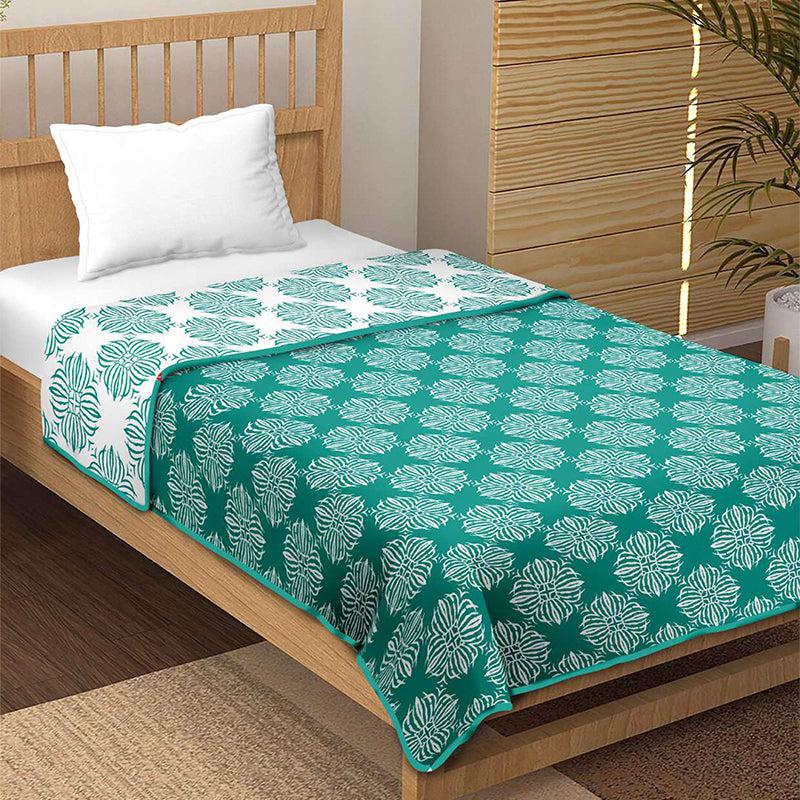 Jaamni Reversible Cotton Dohar (Sea Green)  - 180 GSM media 5