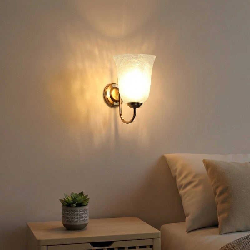 Warm Glow Glass Wall Lamp