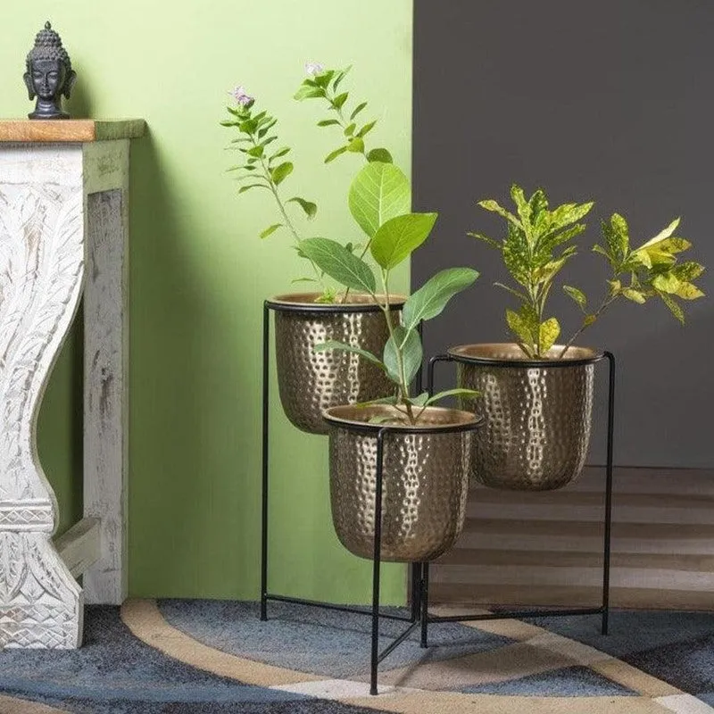 Brazen Gold Nested Planters media 3