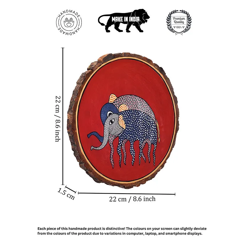Indigo Elephanta Wooden Wall Accent media 6