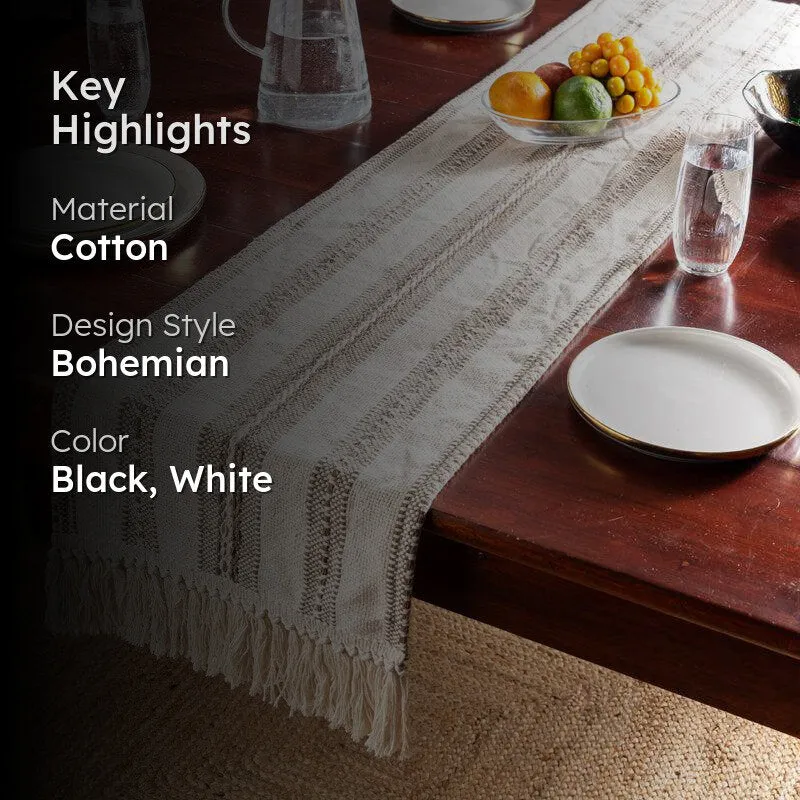 Neruda Handwoven Cotton Table Runner media 2