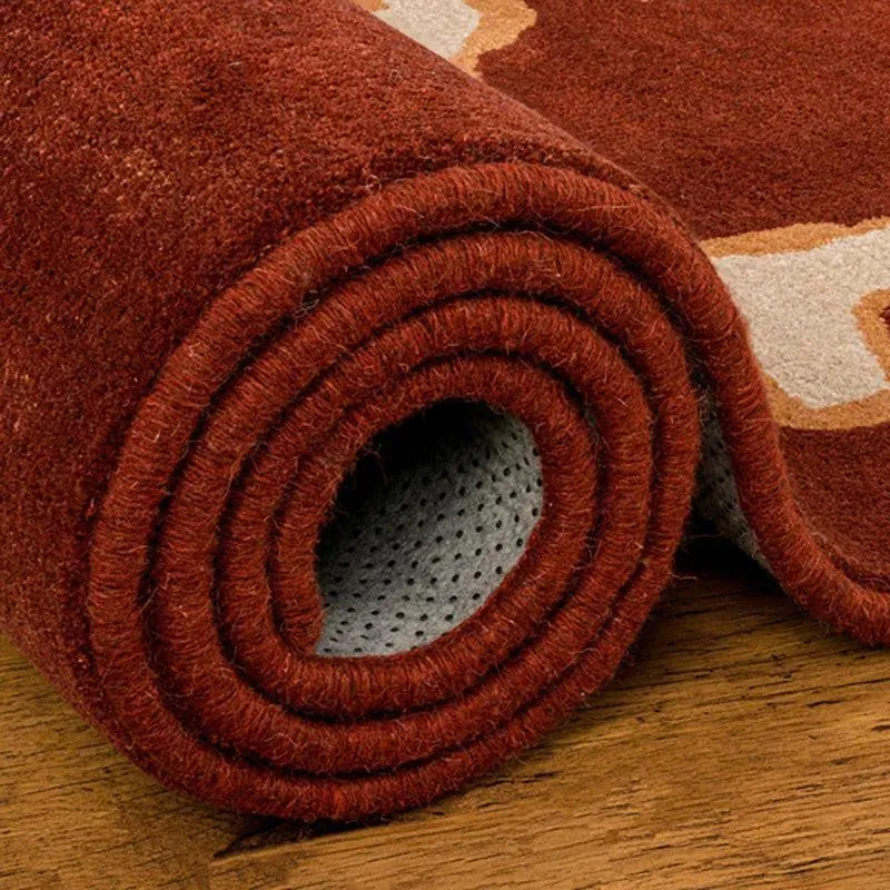 Coral Hand Tufted Cove Kids Wool & Nylon Carpet - Maroon media 7