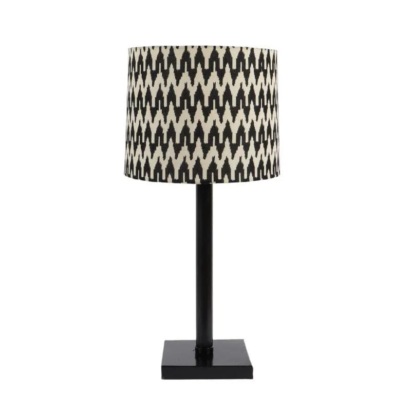 Chevronic Monroe Fabric Table Lamp - Black,White media 4
