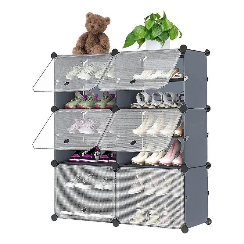Wayfarer Grey Plastic & Metal Shoe Racks media 3