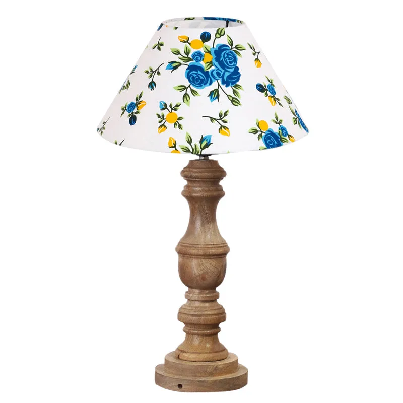 Fleur Carve Wooden Table Lamp - Multicolor media 6