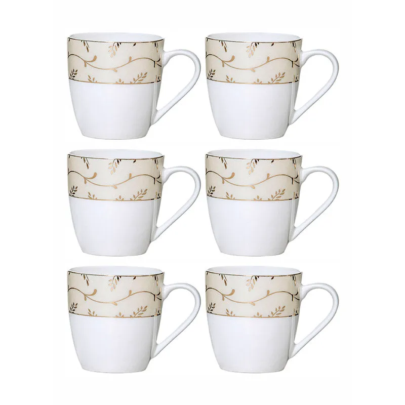 Sonaki Sego Floral Bone China Tea Cup (180 mL Each) - Set Of Six media 4
